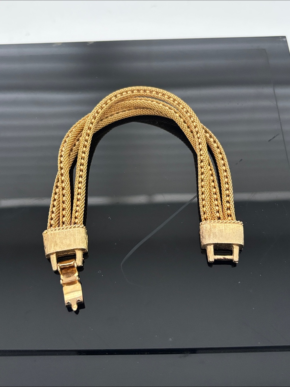 Gold-Tone Triple-Mesh Bracelet - Picture 15 of 15